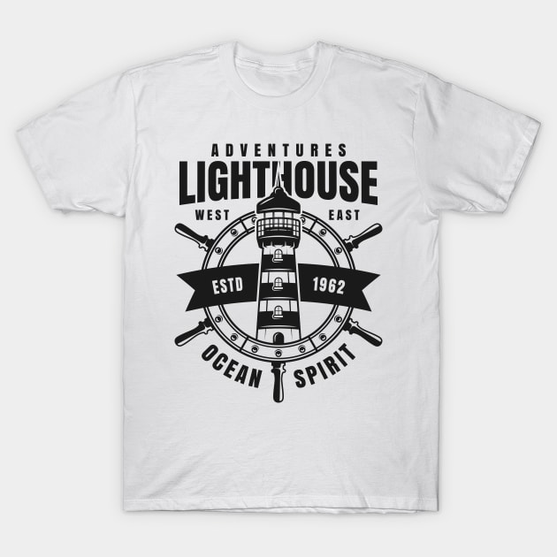 Adventures Lighthouse T-Shirt by p308nx